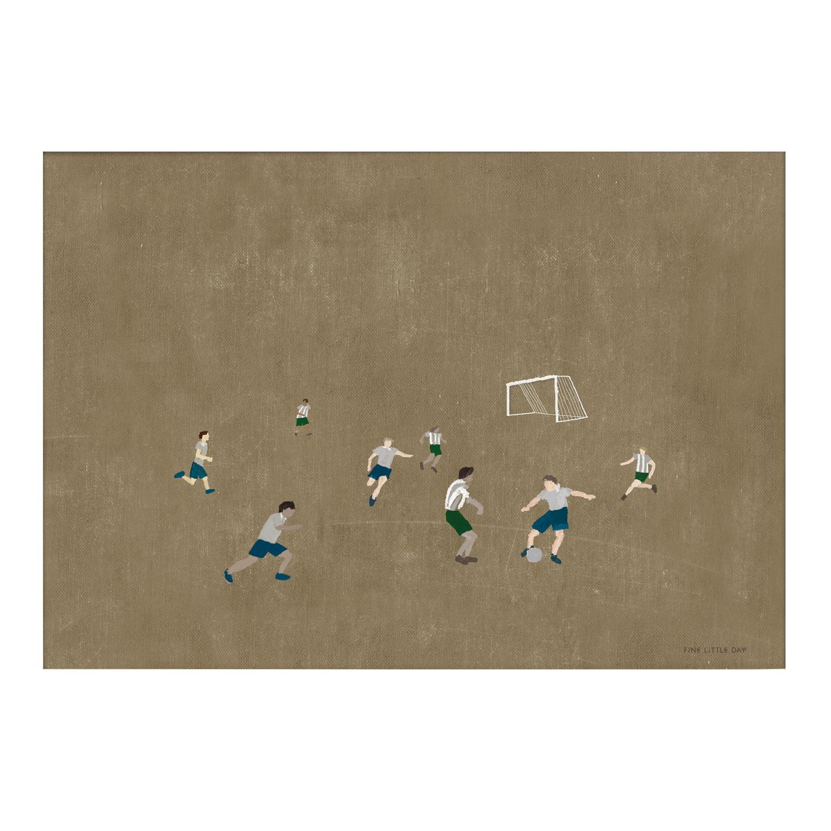 Fine Little Day Soccer juliste 50x70 cm Ruskea