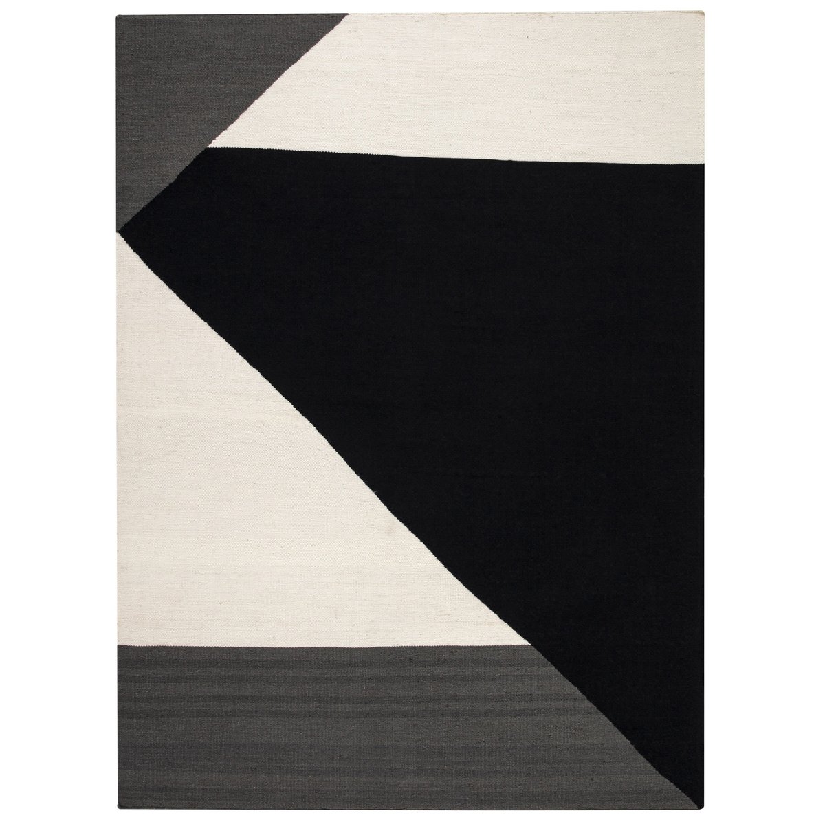 NJRD Stripes blocks -kelim-matto, musta 200x300 cm