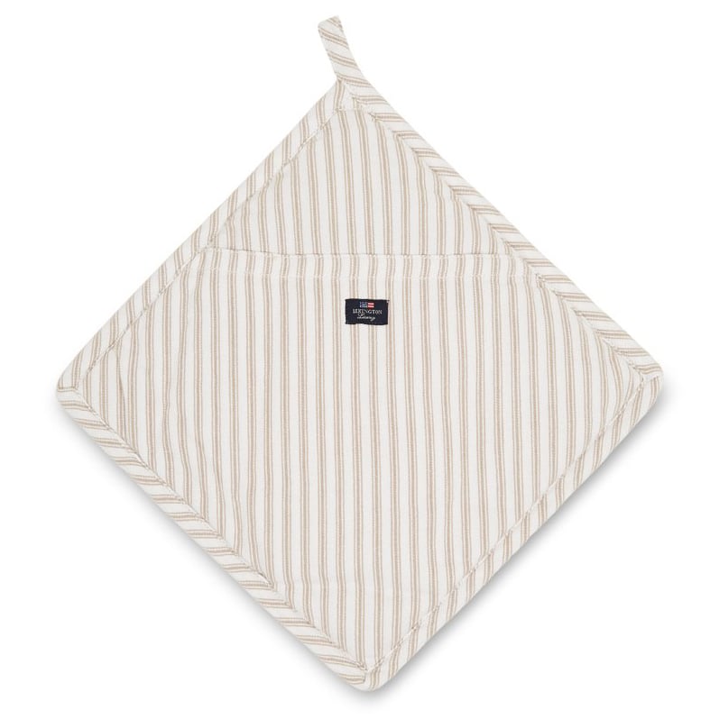 Lexington Icons Herringbone Striped -patalappu Beige-white