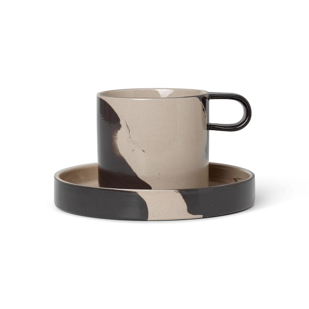 ferm LIVING Inlay lautasellinen muki Sand-brown