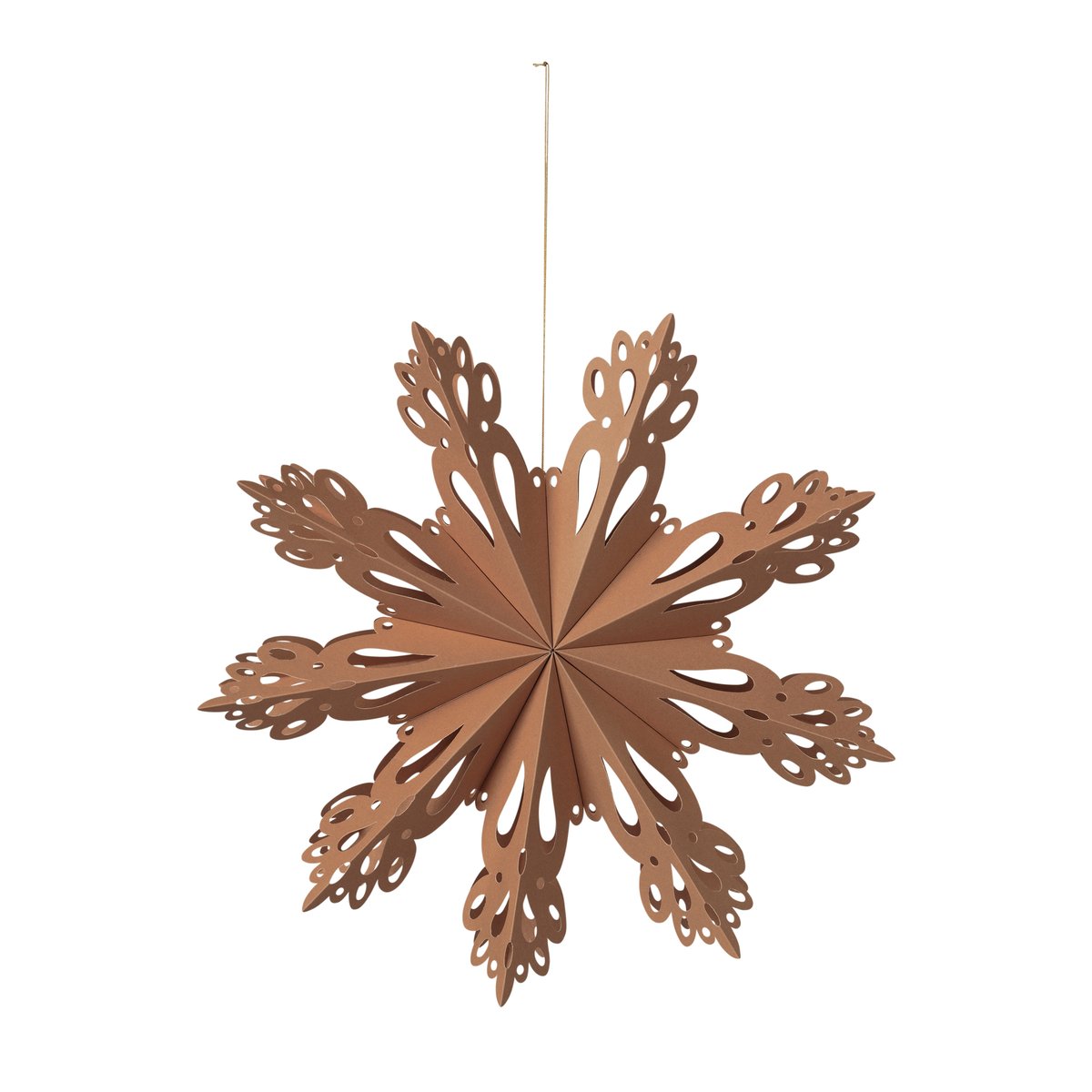 Broste Copenhagen Snowflake joulukoriste Indian tan Ø30 cm