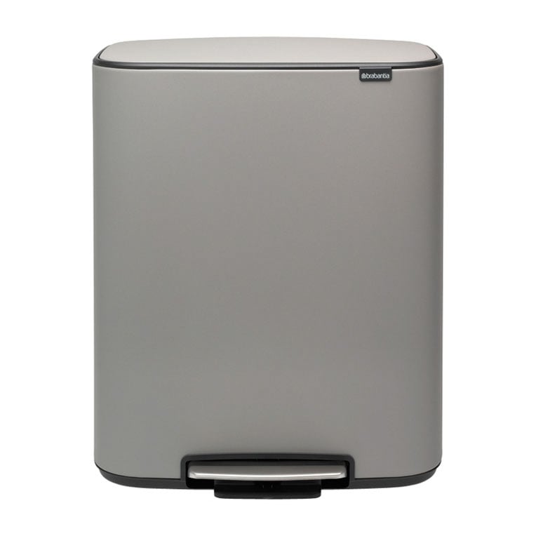 Brabantia Bo bin poljinroskis 2x30 L Mineral concrete grey