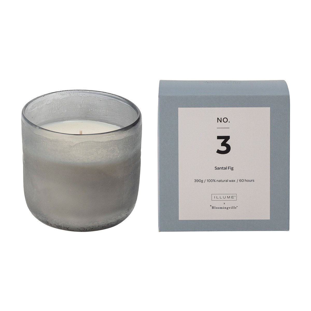 Illume x Bloomingville NO. 3 Santal Fig -tuoksukynttilä 390 g + Lahjarasia