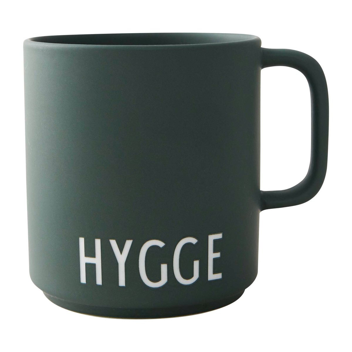 Design Letters Design Letters -suosikkikuppi kahvalla 25 cl Hygge-dark green