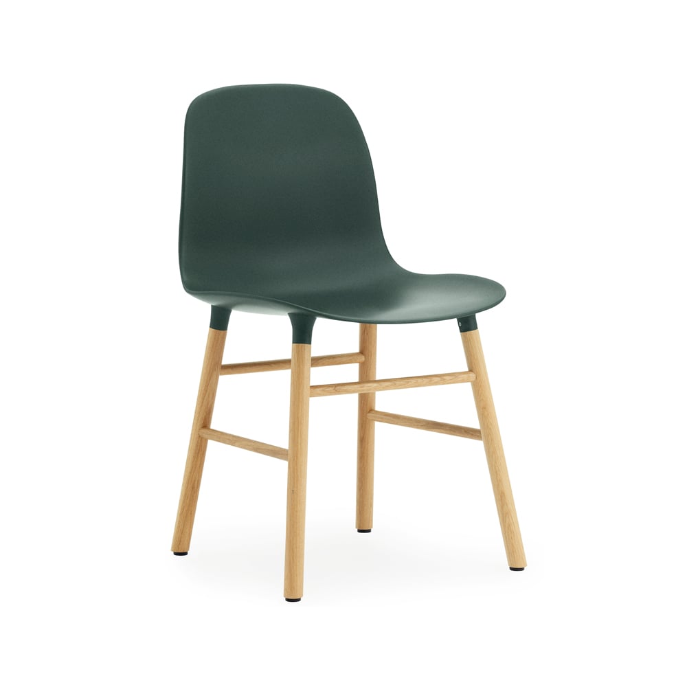 Normann Copenhagen Form tuoli Green, tammijalat