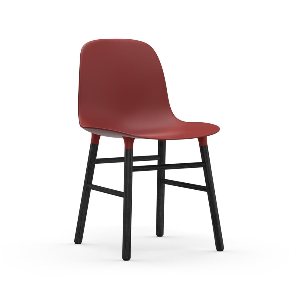 Normann Copenhagen Form tuoli Red, mustat jalat