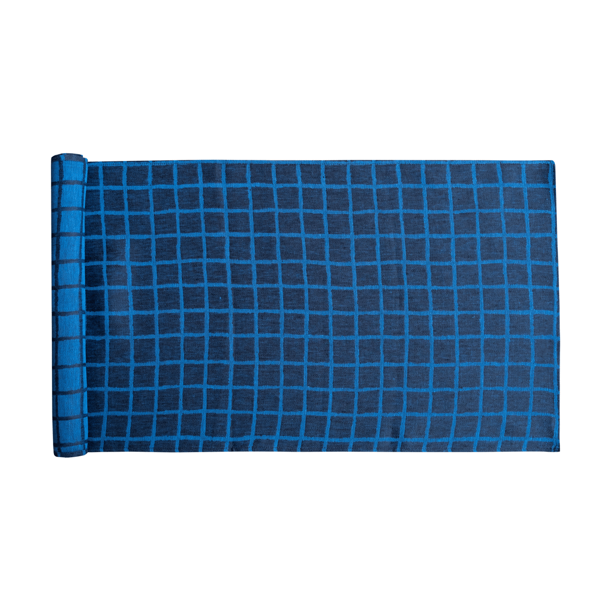 Fine Little Day Rutig jacquard-kudottu kaitaliina 45x150 cm Blue-black