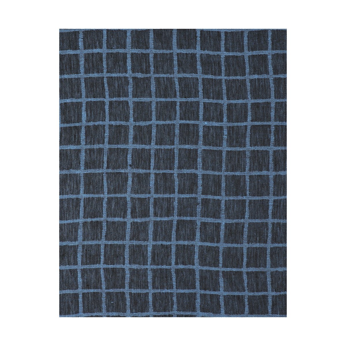 Fine Little Day Rutig jacquard-kudottu pöytäliina 147x147 cm Blue-black