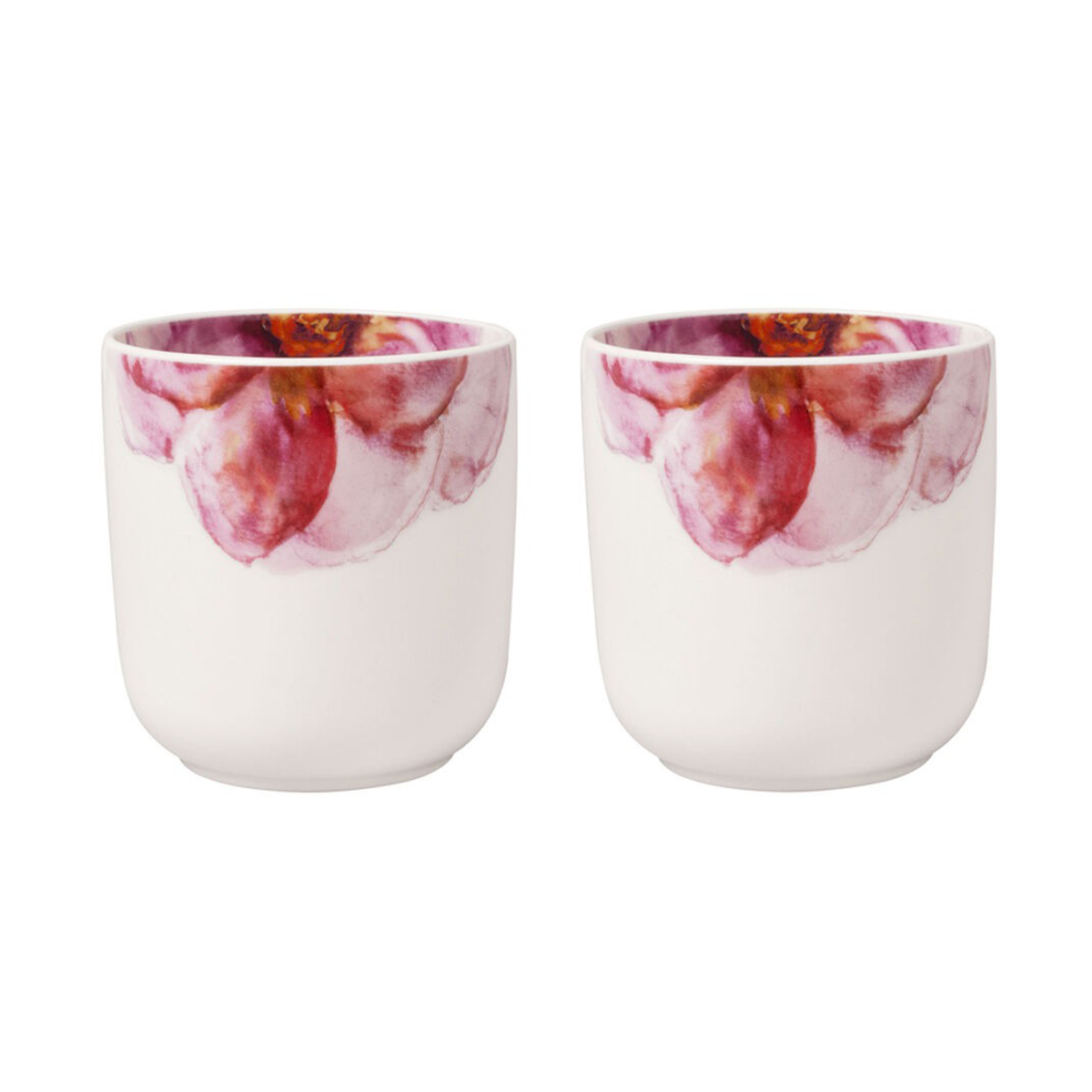 Villeroy & Boch Rose Garden -kuppi 29 cl 2-pakkaus Valkoinen