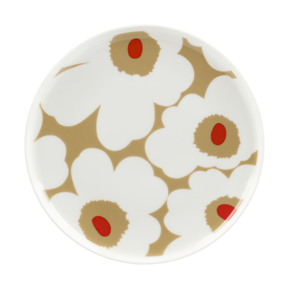 Marimekko Unikko lautanen Ø 20 cm White-beige-red