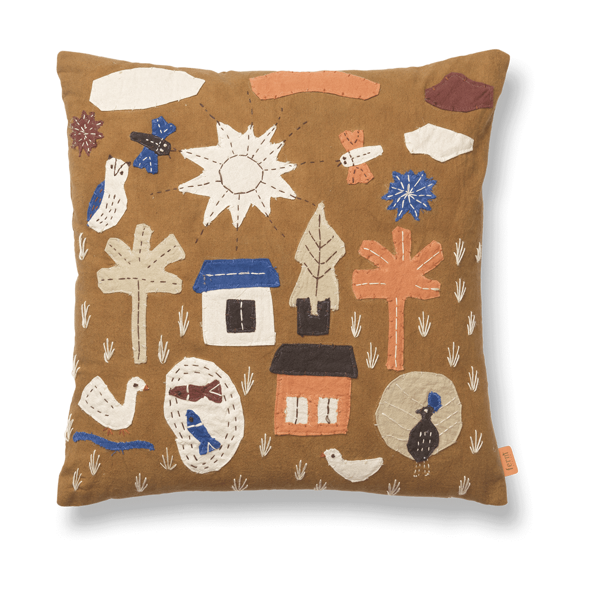 ferm LIVING Village tyyny 40x40 cm Sokerilevä