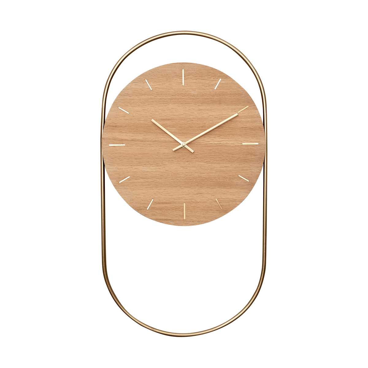 Andersen Furniture A-Wall seinäkello 41x76 cm Oak-brass