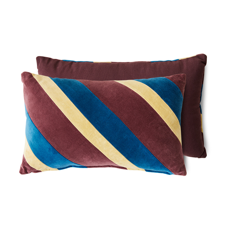 HKliving Striped velvet tyyny 30x50 cm Speakeasy