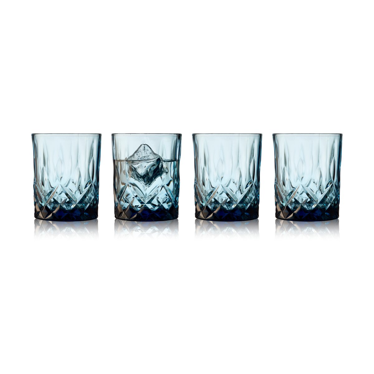 Lyngby Glas Sorrento viskilasi 32 cl 4-pakkaus Blue