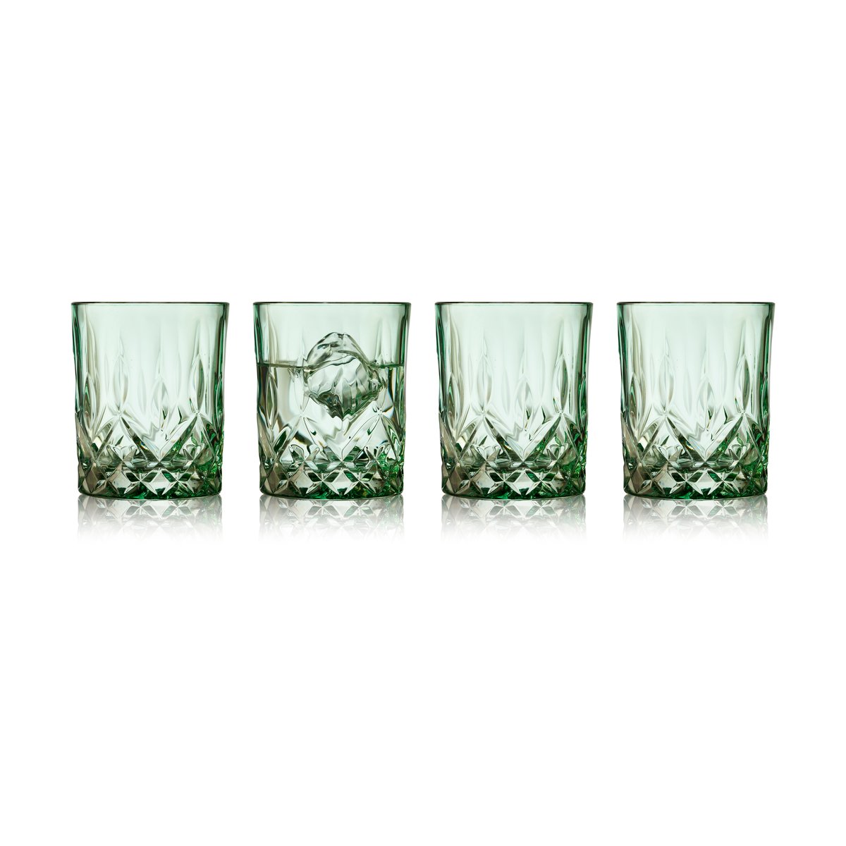 Lyngby Glas Sorrento viskilasi 32 cl 4-pakkaus Green