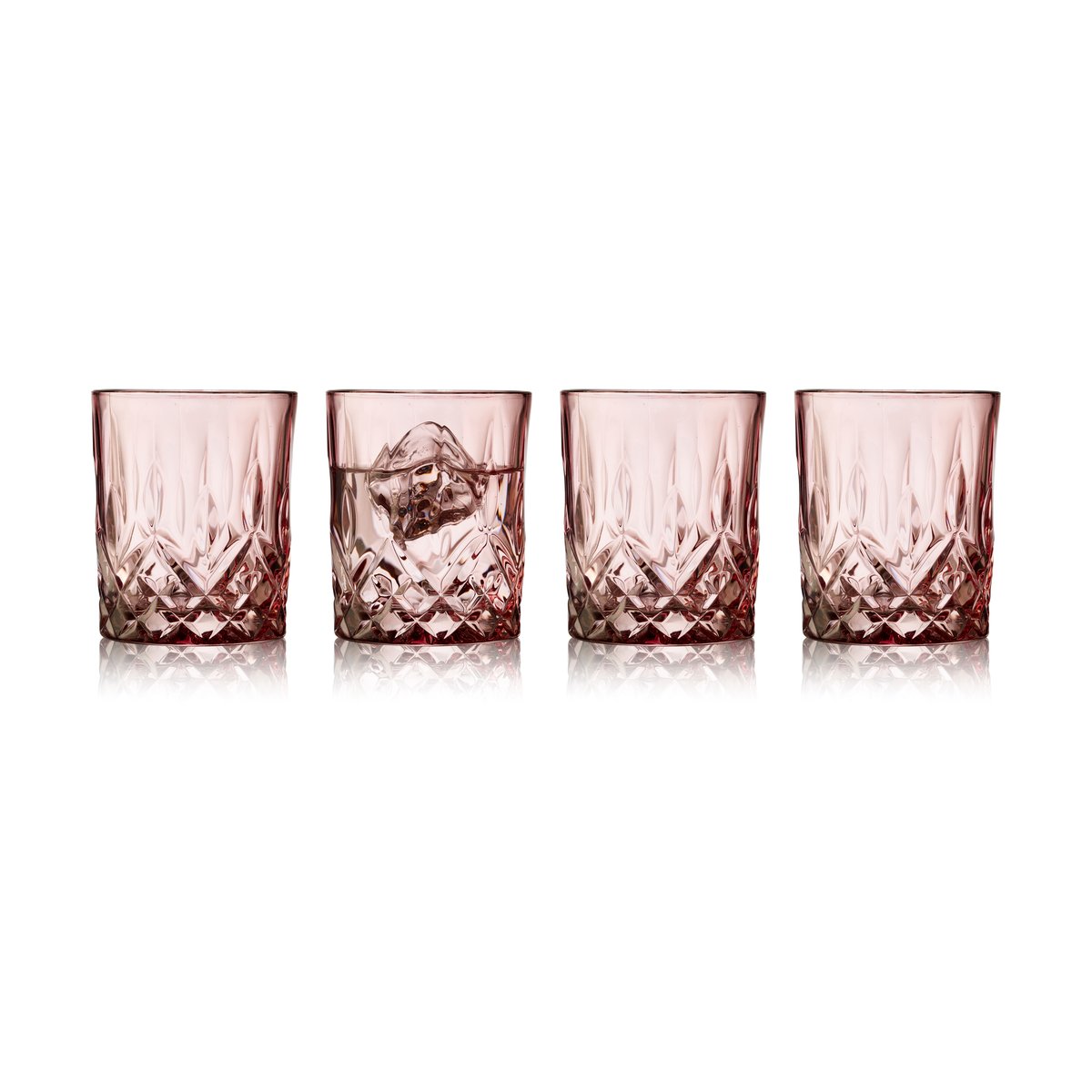 Lyngby Glas Sorrento viskilasi 32 cl 4-pakkaus Pink