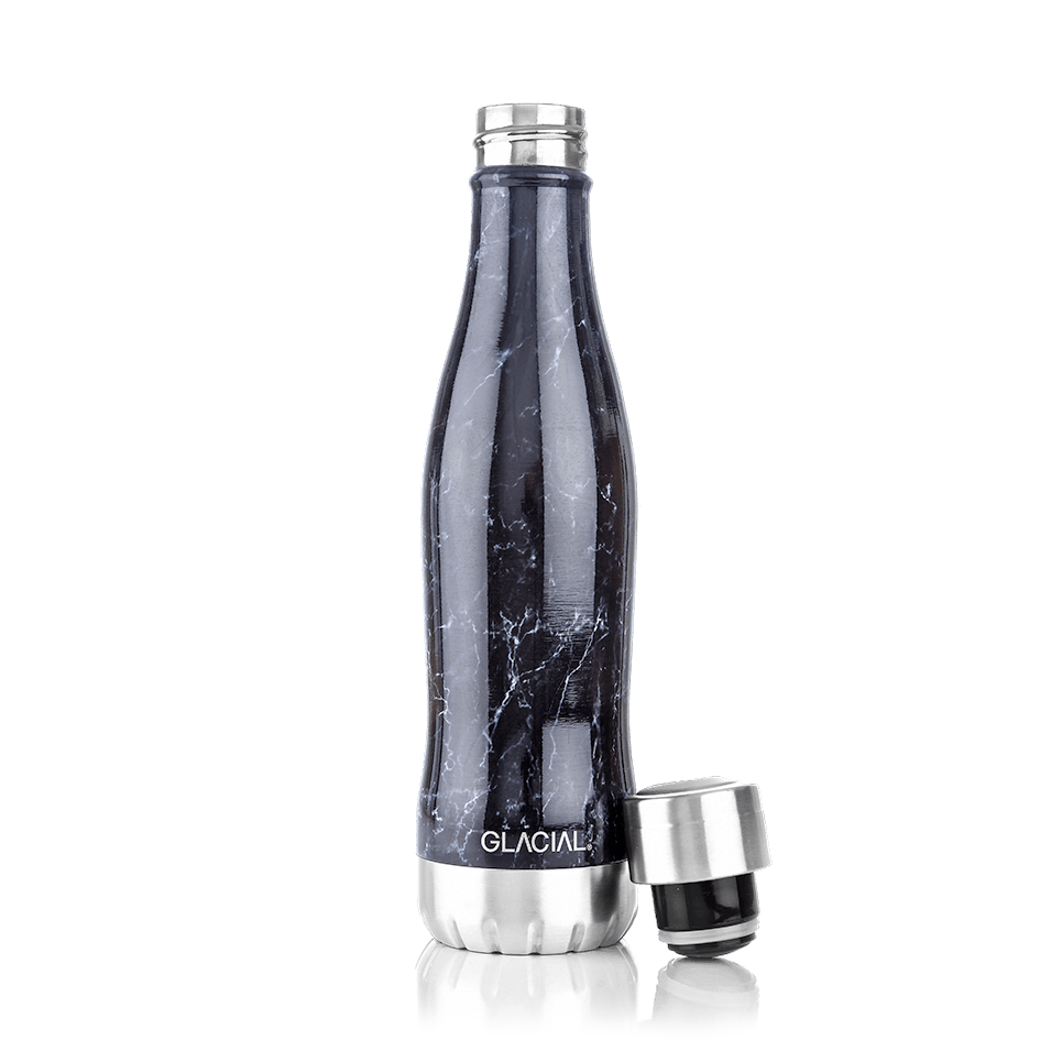 Glacial Glacial vesipullo 400 ml Black marble