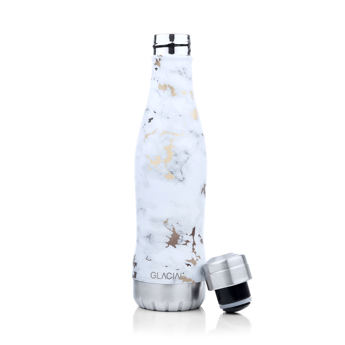 Glacial Glacial vesipullo 400 ml White golden marble