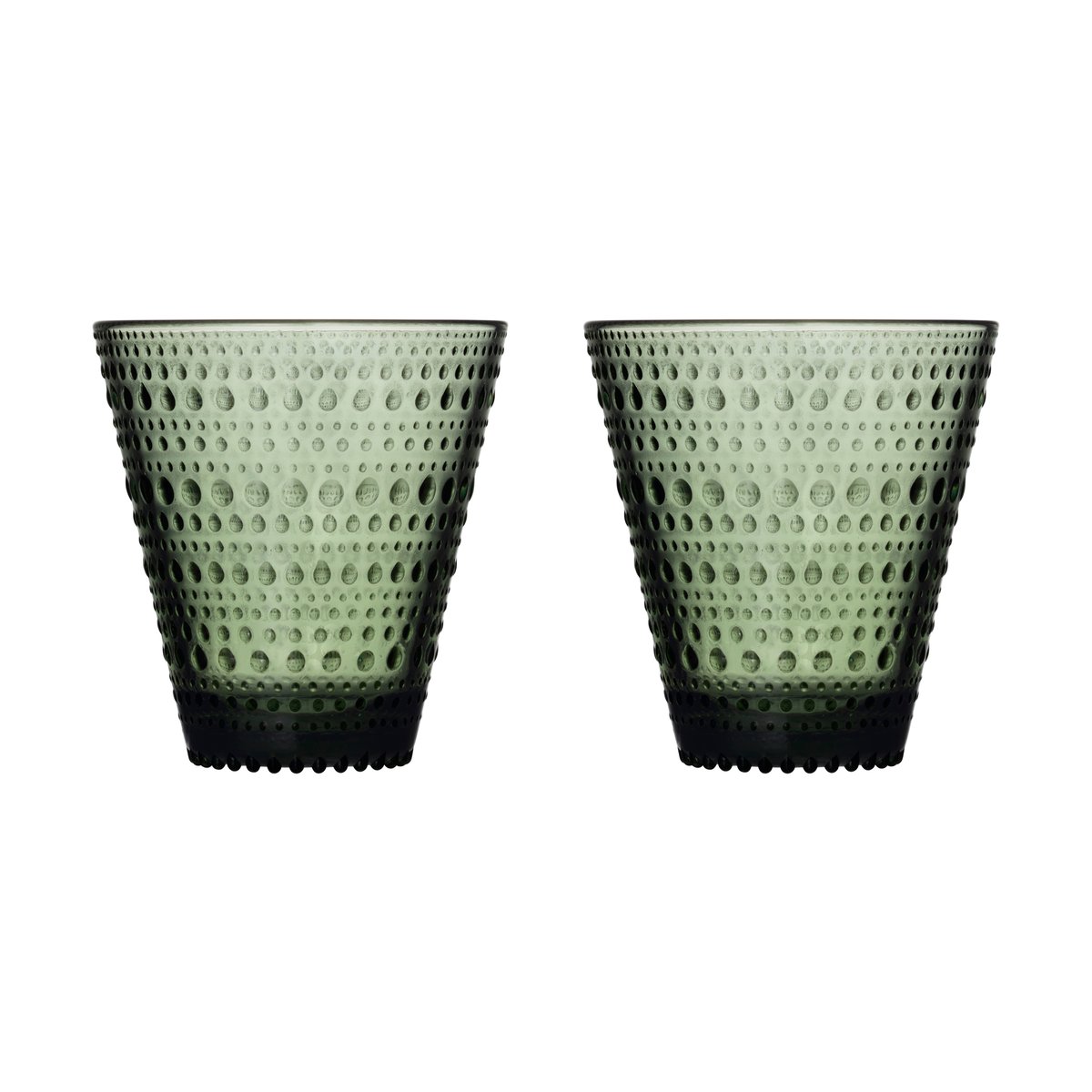 Iittala Kastehelmi juomalasi 30 cl 2 kpl Männynvihreä