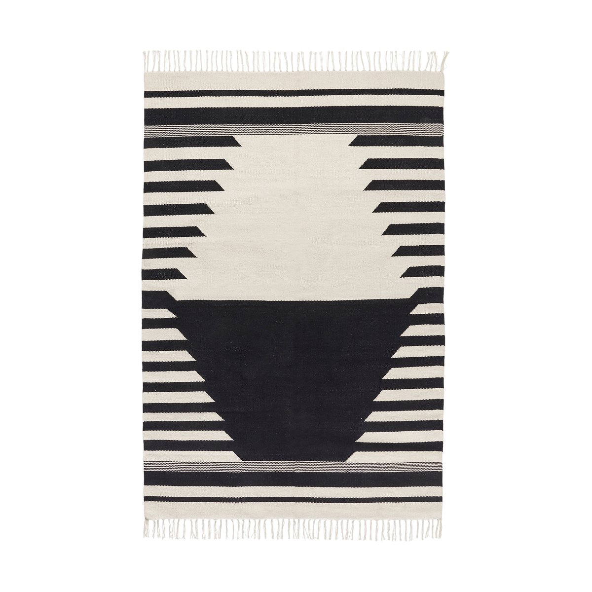 Broste Copenhagen Iselin matto 140x200 cm Black-off white