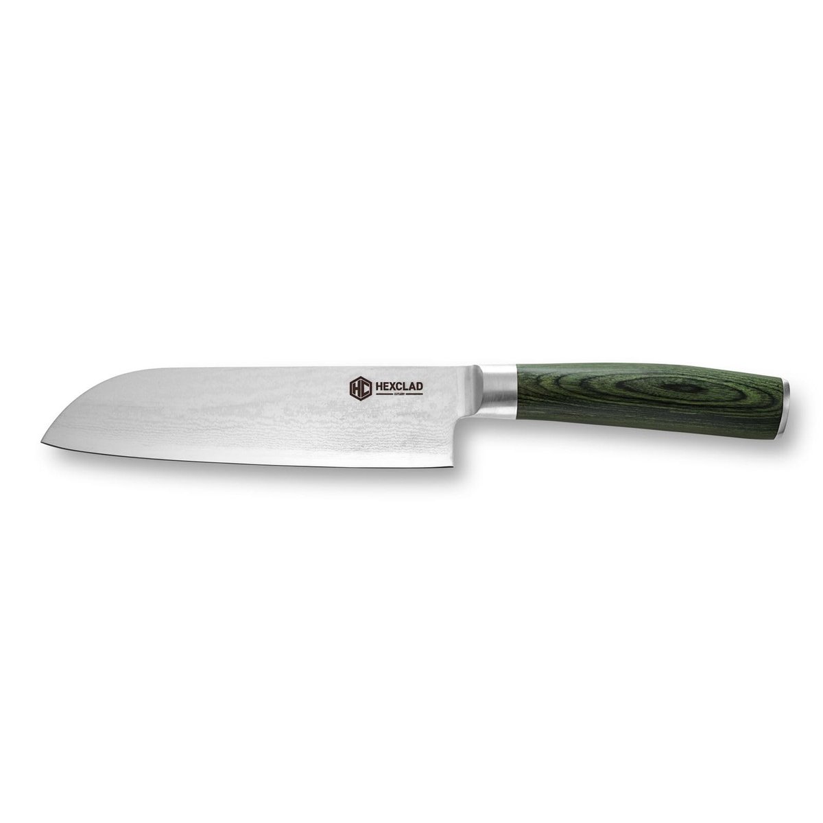 Hexclad Hexclad Santoku 67-kerros Damaskus 18 cm Vihreä