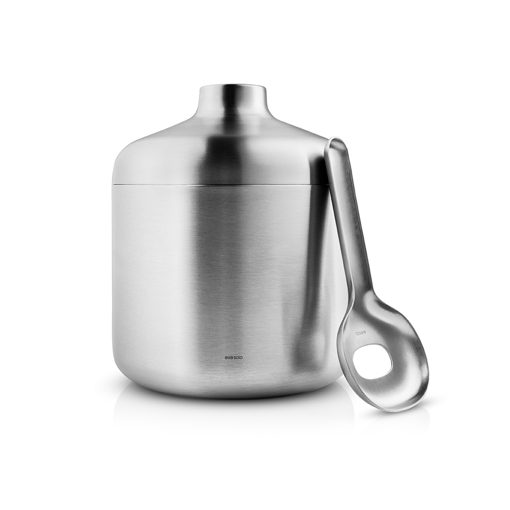 Eva Solo Liquid lounge jää-ämpäri lusikalla 1,4 l Brushed steel