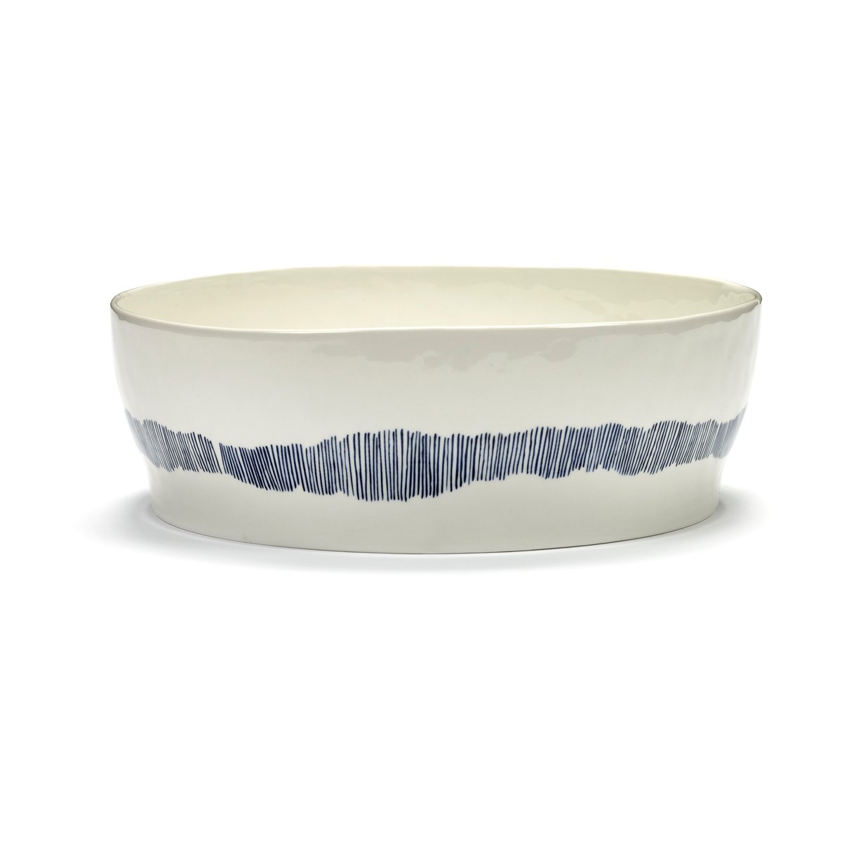 Serax Ottolenghi Feast salaattikulho Ø27,5 cm White stripes-blue