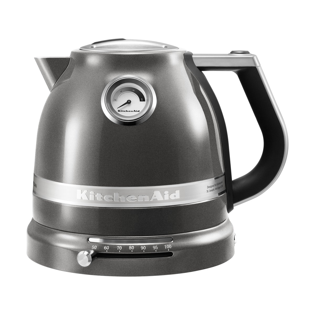 KitchenAid Artisan vedenkeitin säädettävällä lämpötilalla 1,5 L Medallion silver