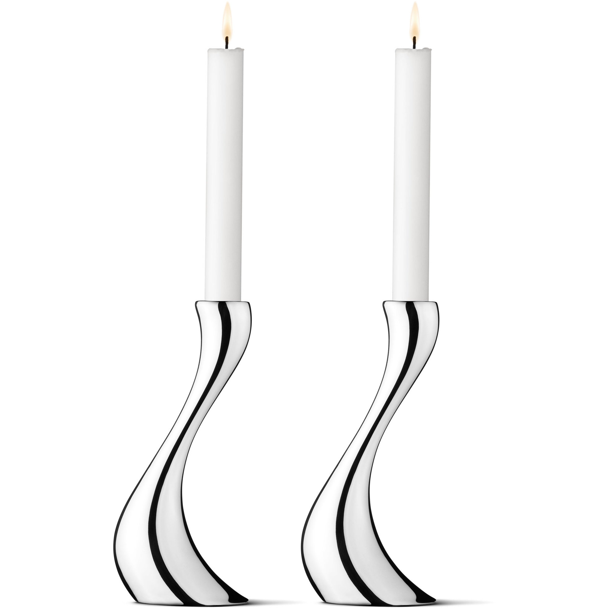 Georg Jensen Cobra-kynttilänjalka, keskikoko, 2 kpl