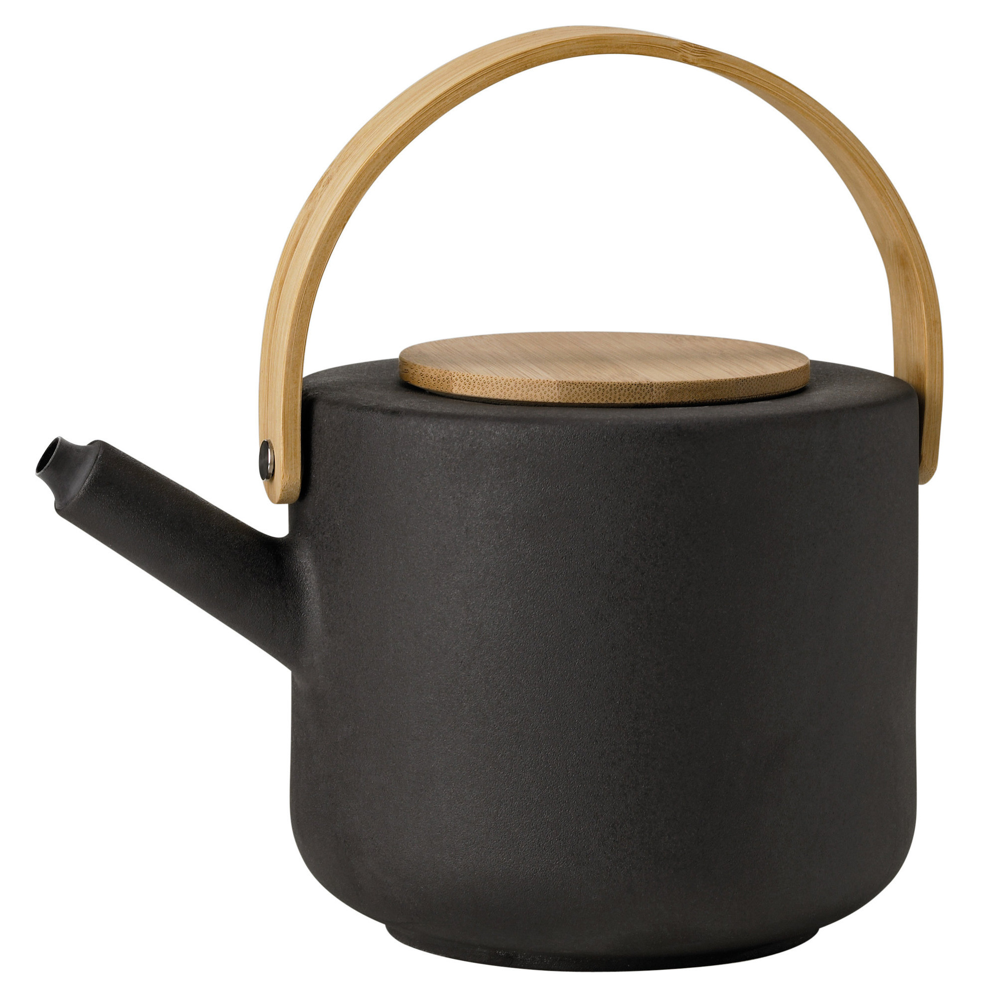 Stelton Theo-teekannu, 1,25 L, musta