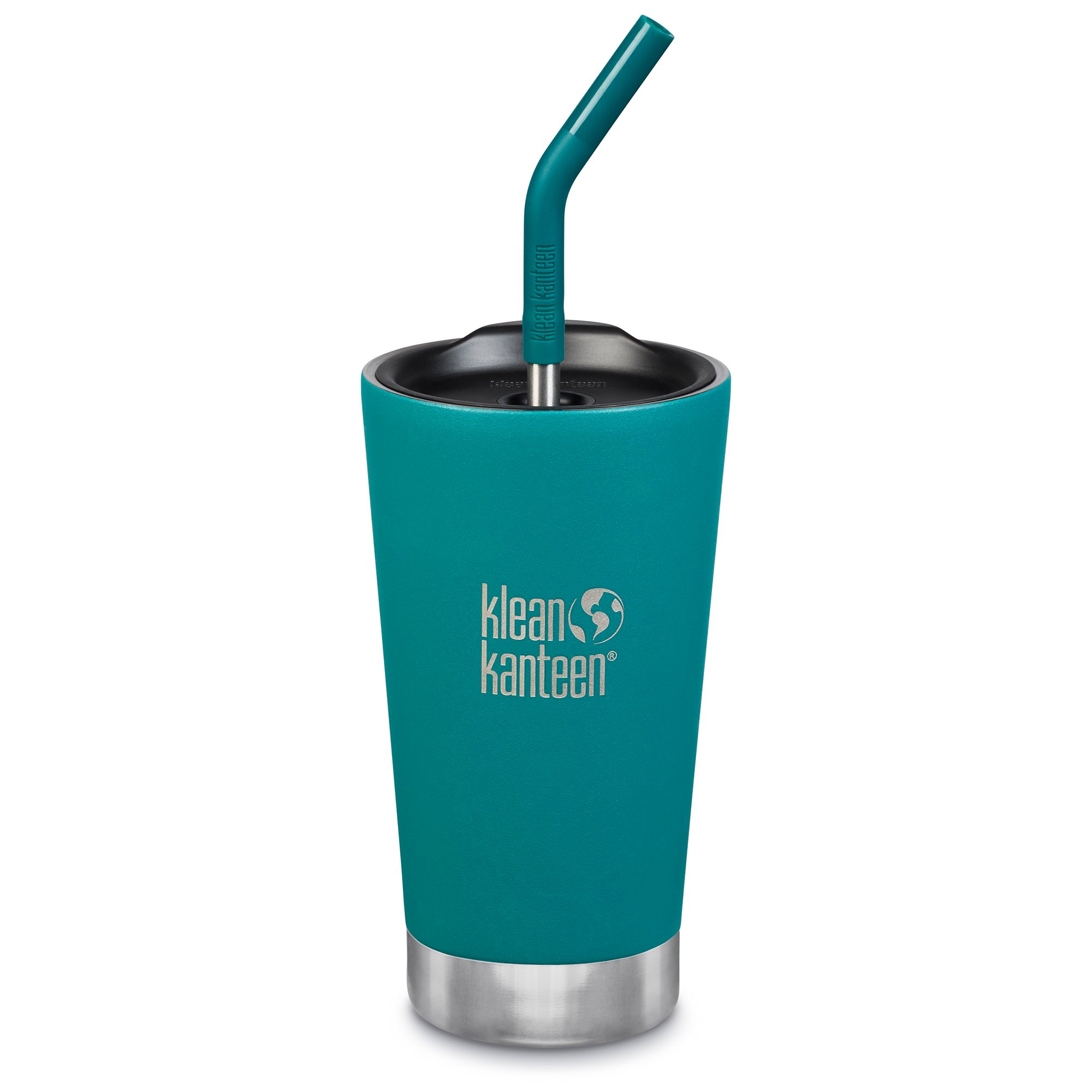 Klean Kanteen Termosmuki, jossa Straw Lid -kansi, 473 ml, emerald bay