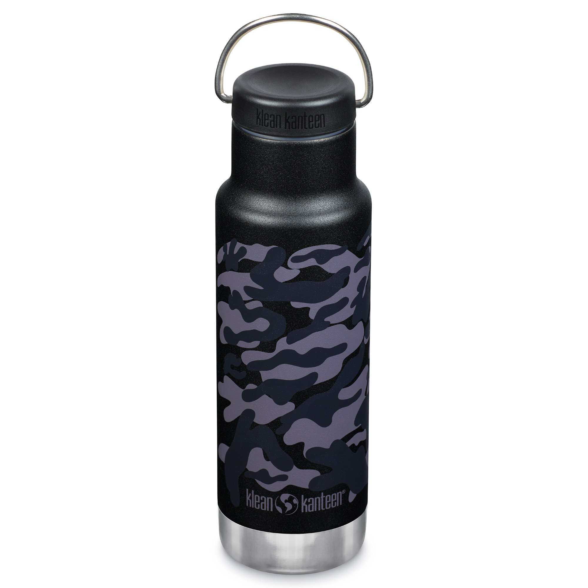 Klean Kanteen Vesipullo, jossa Loop-korkki, 355 ml, black camo