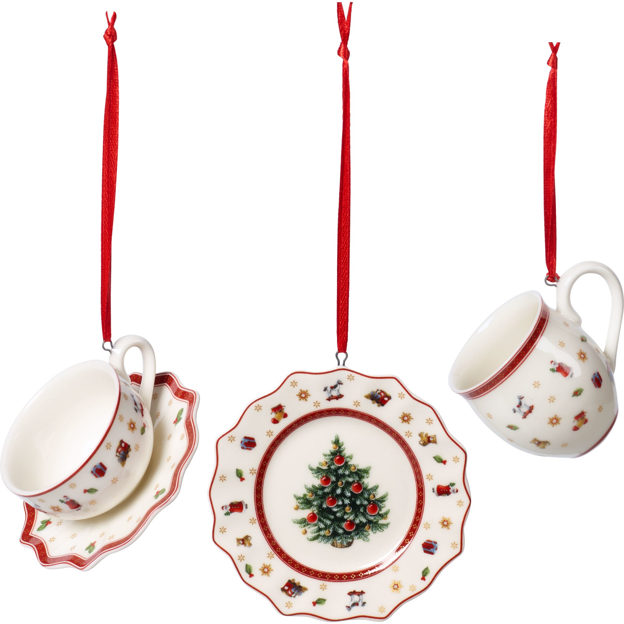 Villeroy & Boch Toy's Delight joulukoristeet astiasto 3 osaa, valkoinen