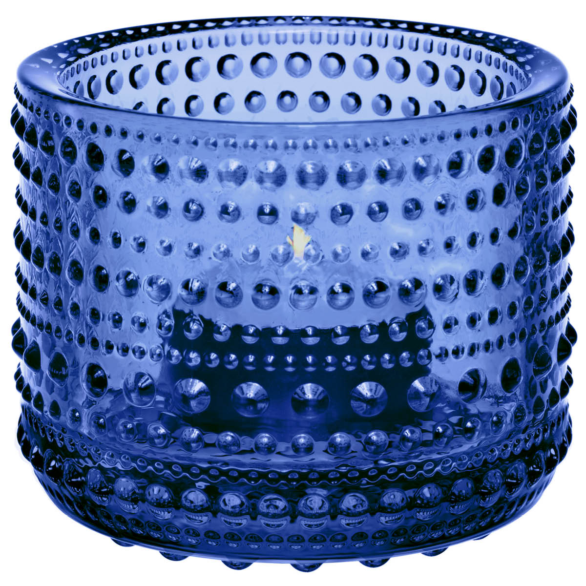 iittala - Kastehelmi Kynttilälyhty 6,4 cm Ultramariinin sininen