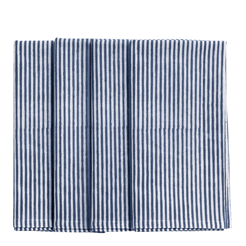 Chamois - Stripe Lautasliina 50x50 cm 4 kpl Navy Blue