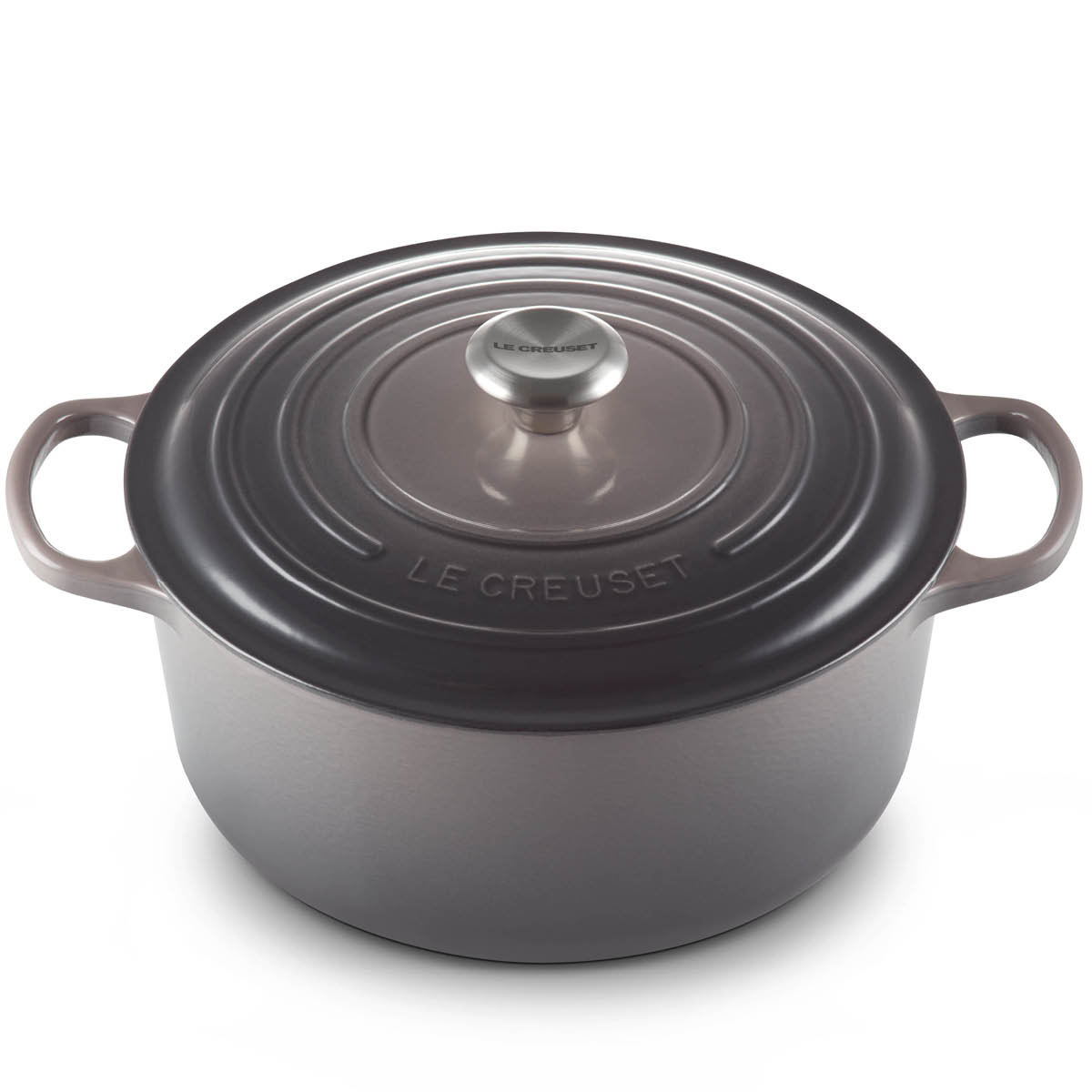 Le Creuset - Signature Valurautapata pyöreä 24 cm 4,2 L Flint