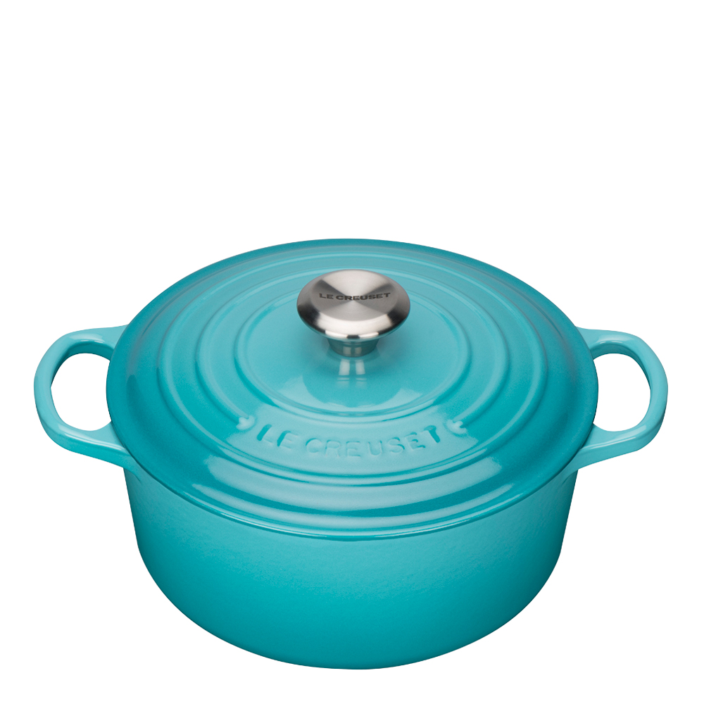 Le Creuset - Signature Valurautapata pyöreä 24 cm 4,2 L Caribbean