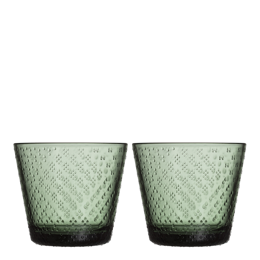 iittala - Tundra Lasi 29 cl 2 kpl Havunvihreä