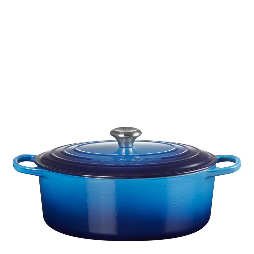 Le Creuset - Signature Valurautapata soikea 31 cm 6,3 L Azure