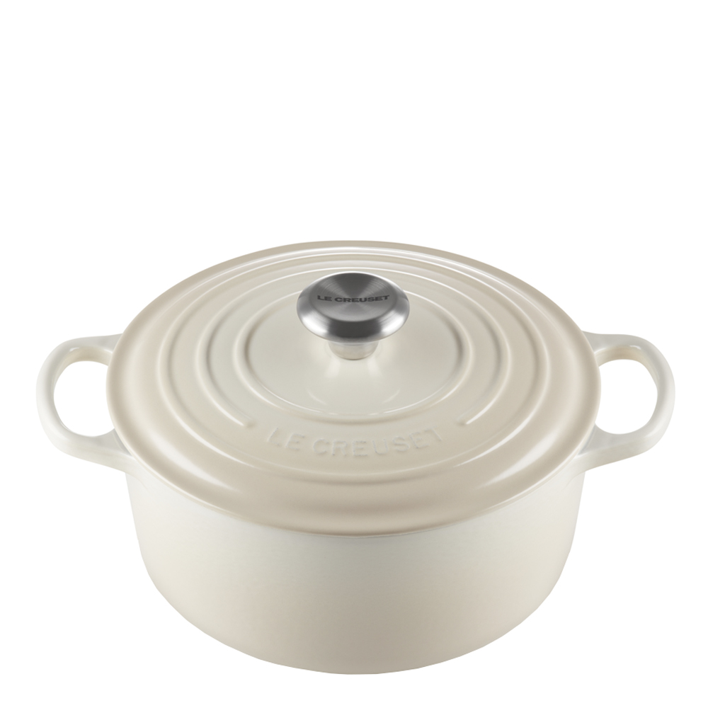 Le Creuset - Signature Valurautapata pyöreä 22 cm Meringue