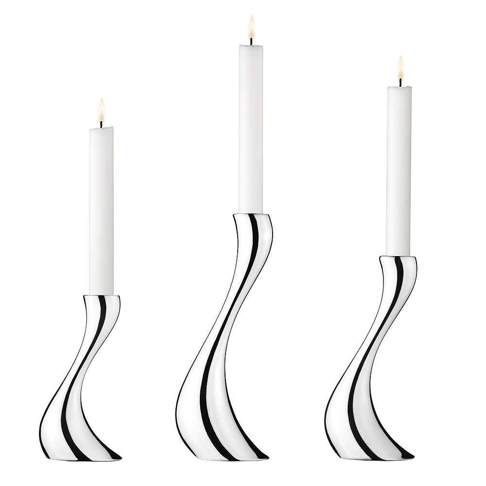 Georg Jensen - Cobra Kynttilänjalka 3 kpl Ruostumaton