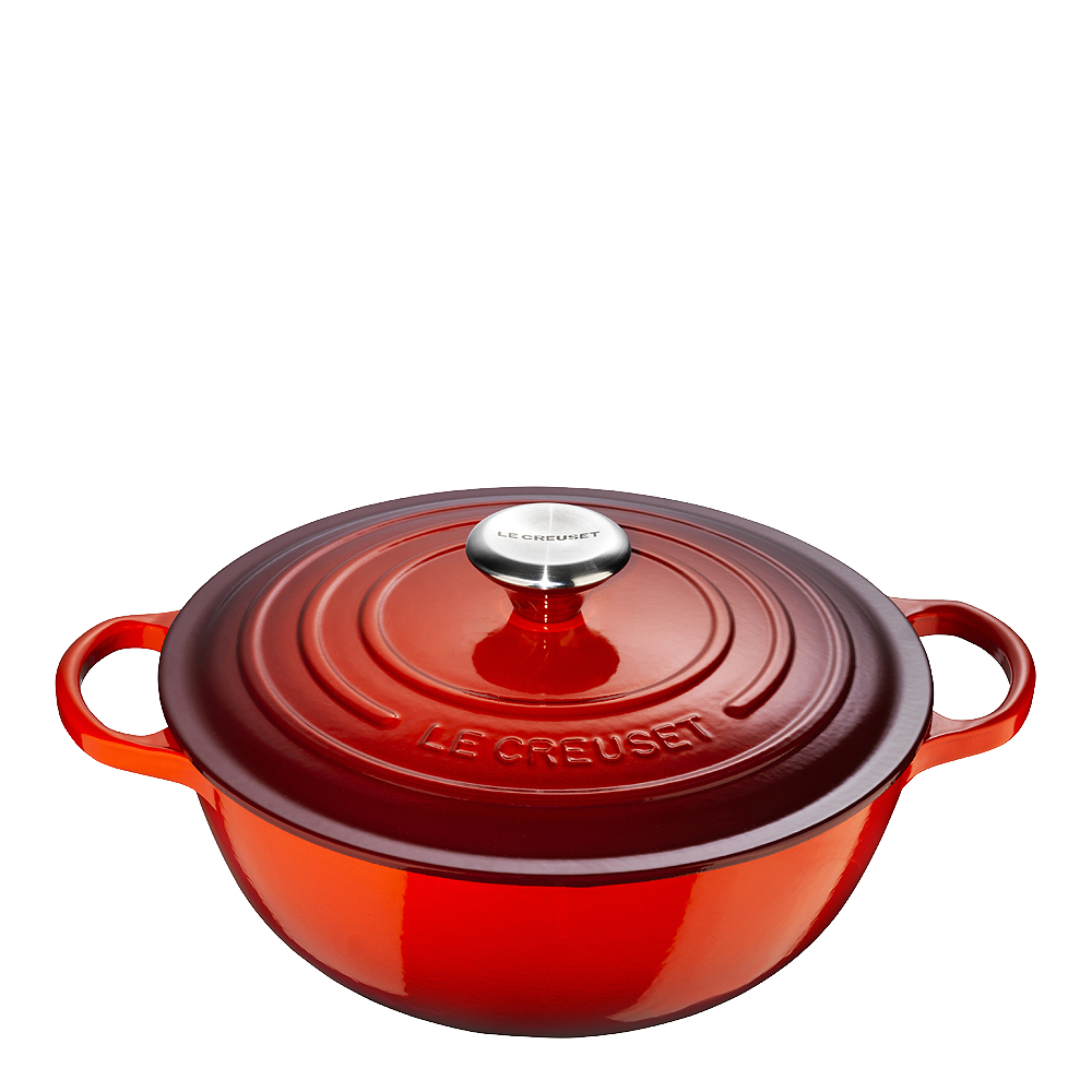 Le Creuset - Valurautapata pyöreä 32 cm 7 L Cerise