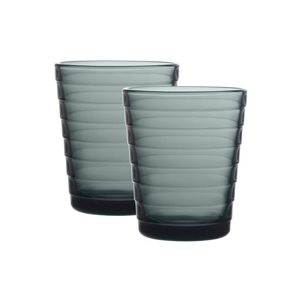 iittala - Aino Aalto Juomalasi 22 cl 2 kpl Tummanharmaa