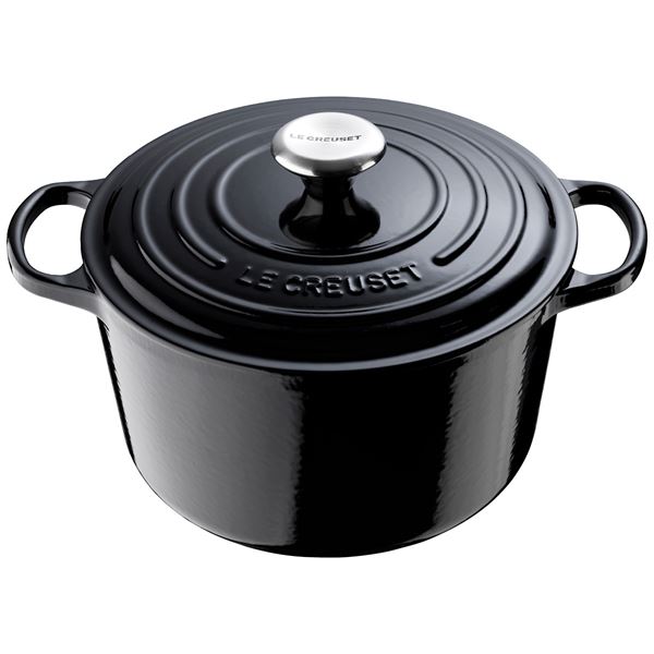 Le Creuset - Signature Valurautapata pyöreä 26 cm 6,3 L Musta