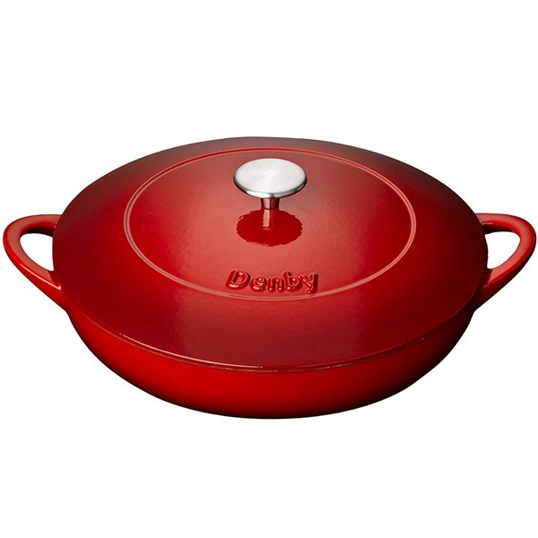 Denby - Pomegranate Valurautapata 30 cm Punainen