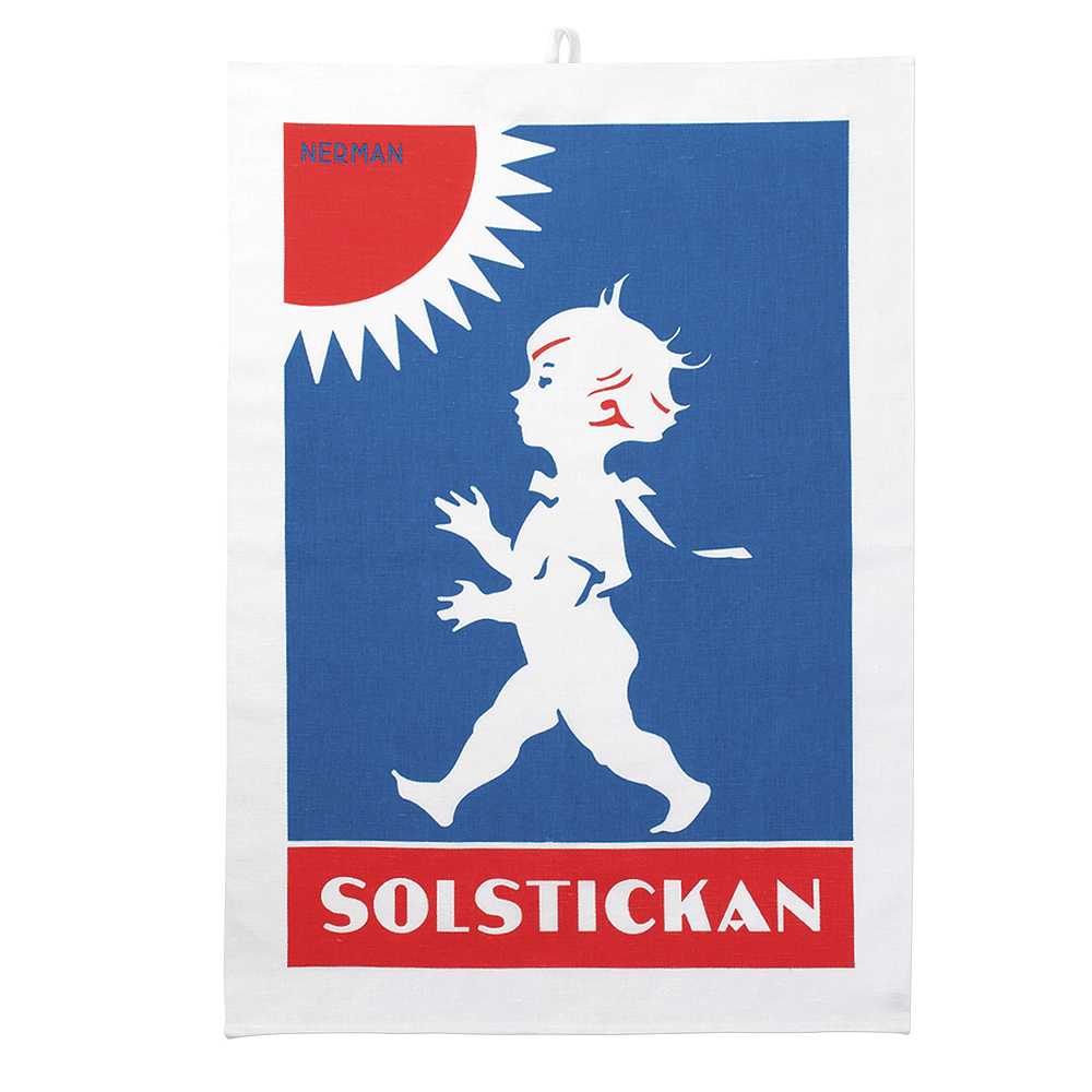 SOLSTICKAN - Keittiöpyyhe 50x70 cm Punainen/Sininen