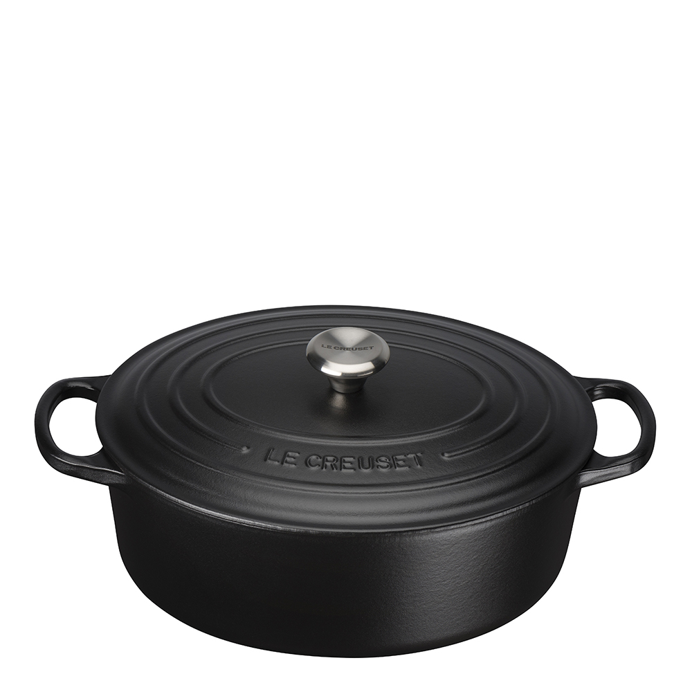 Le Creuset - Signature Valurautapata soikea 27 cm 4,1 L Mattamusta