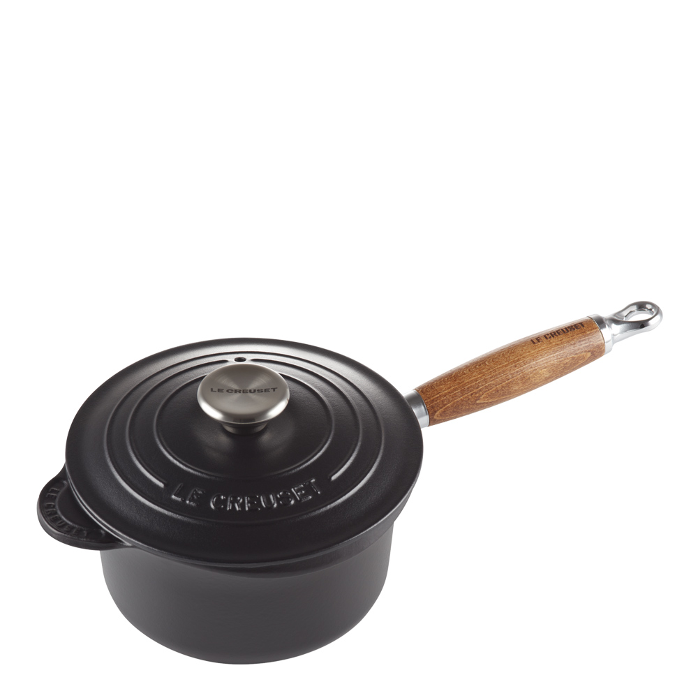 Le Creuset - Signature Kattila puukahvalla 1,8 L Musta