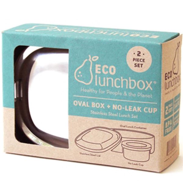 ECO lunchbox - Oval & Snack Cup Eväsrasia 2 osaa