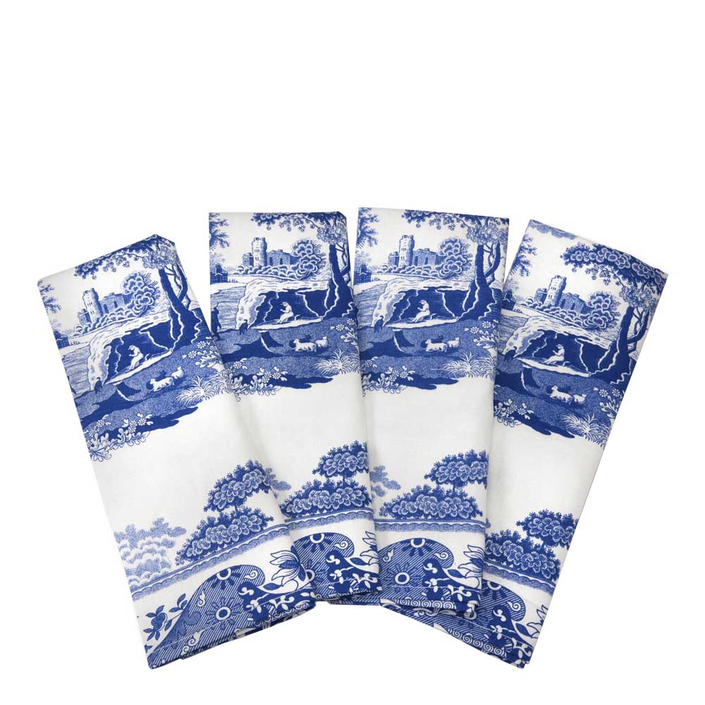 Spode - Blue Italian Keittiöpyyhe 45x75 cm 4 kpl